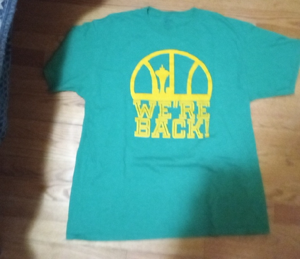 Port and Company Green Shirt with Yellow Design